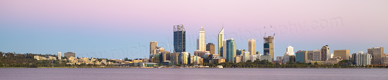 Perth and the Swan River at Sunrise, 25th December 2014