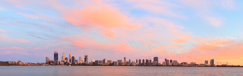Perth and the Swan River at Sunrise, 30th December 2014