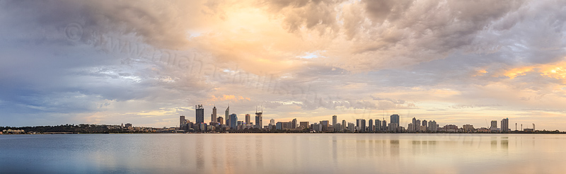 Perth and the Swan River at Sunrise, 22nd January 2015