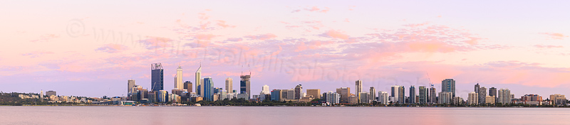 Perth and the Swan River at Sunrise, 23rd January 2015