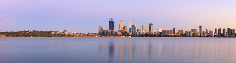 Perth and the Swan River at Sunrise, 4th March 2015