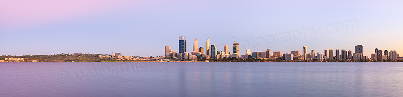 Perth and the Swan River at Sunrise, 5th March 2015