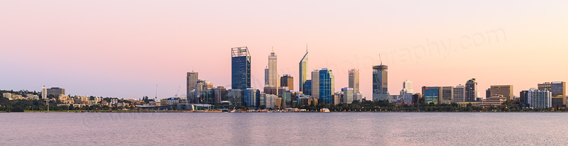 Perth and the Swan River at Sunrise, 1st April 2015