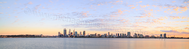 Perth and the Swan River at Sunrise, 5th April 2015