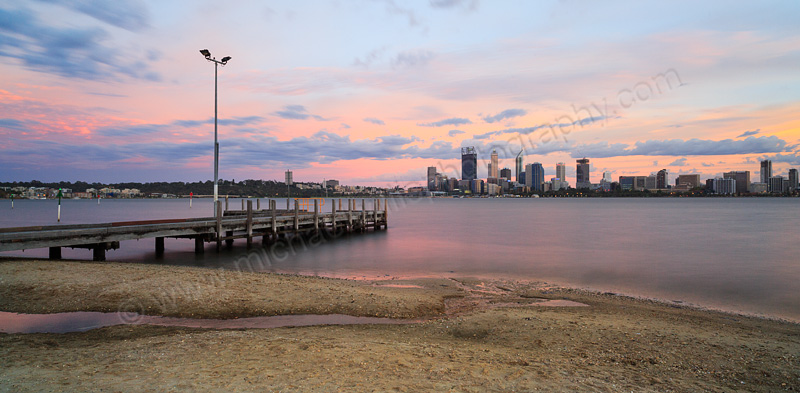 Perth and the Swan River at Sunrise, 6th April 2015