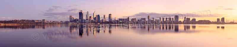 Perth and the Swan River at Sunrise, 3rd May 2015