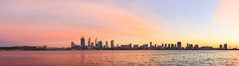 Perth and the Swan River at Sunrise, 15th May 2015