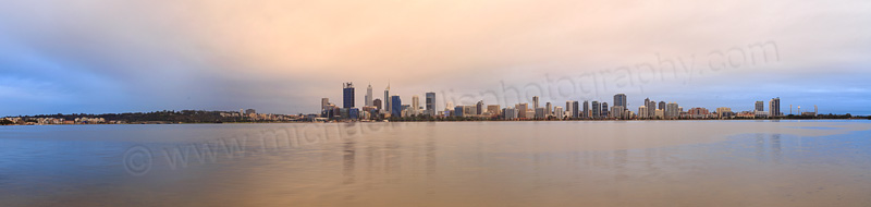 Perth and the Swan River at Sunrise, 18th July 2015