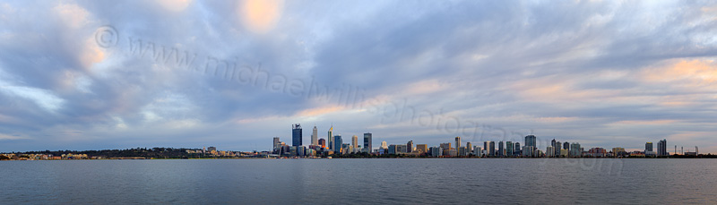 Perth and the Swan River at Sunrise, 27th July 2015