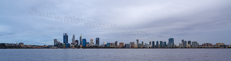 Perth and the Swan River at Sunrise, 7th August 2015
