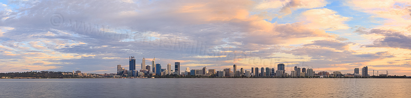Perth and the Swan River at Sunrise, 2nd October 2015