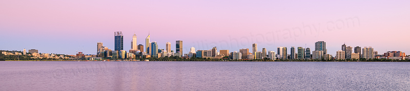 Perth and the Swan River at Sunrise, 13th December 2015