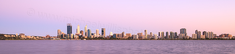 Perth and the Swan River at Sunrise, 27th December 2015