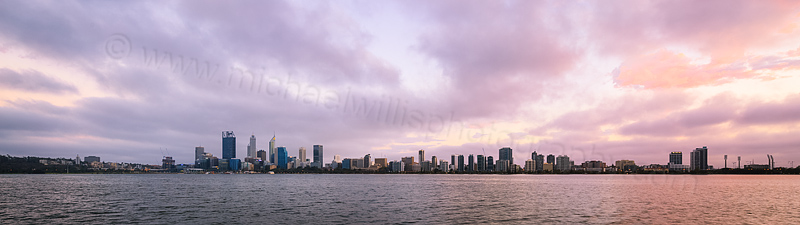 Perth and the Swan River at Sunrise, 15th March 2016