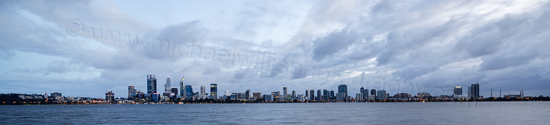 Perth and the Swan River at Sunrise, 26th April 2016