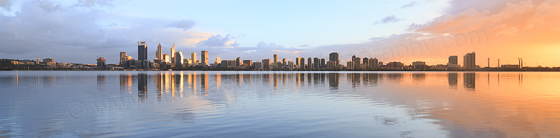 Perth and the Swan River at Sunrise, 7th May 2016