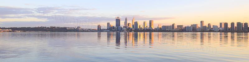 Perth and the Swan River at Sunrise, 8th June 2016