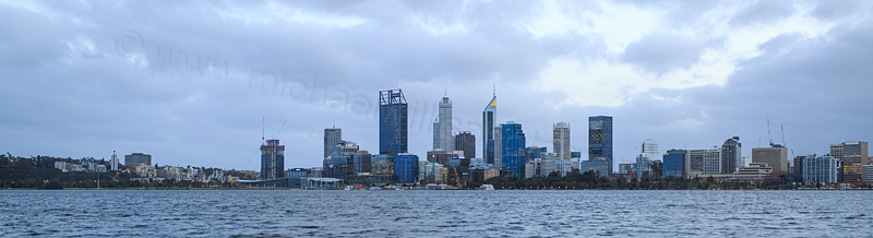 Perth and the Swan River at Sunrise, 8th July 2016
