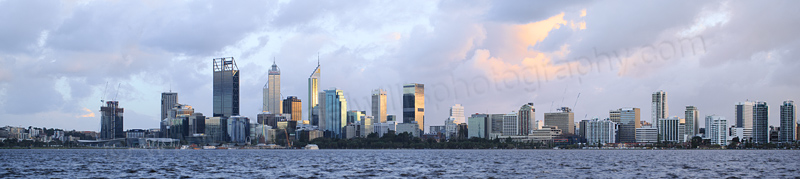 Perth and the Swan River at Sunrise, 17th July 2016