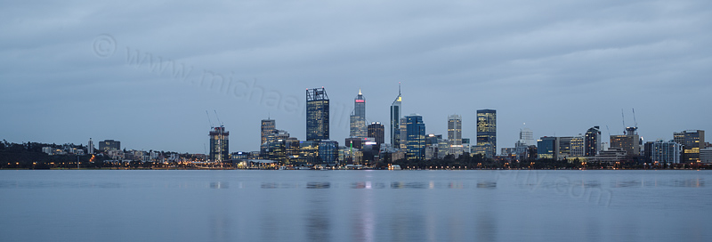 Perth and the Swan River at Sunrise 4th August 2016