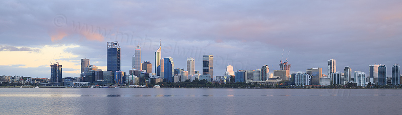 Perth and the Swan River at Sunrise, 24th September 2016