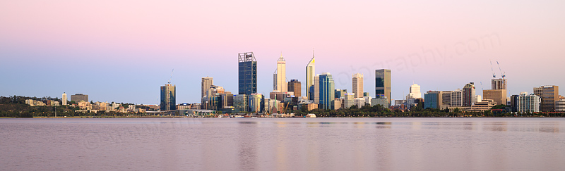 Perth and the Swan River at Sunrise, 22nd November 2016