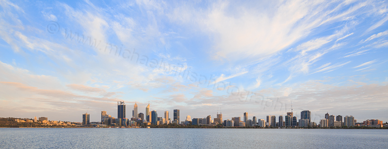 Perth and the Swan River at Sunrise, 4th December 2016