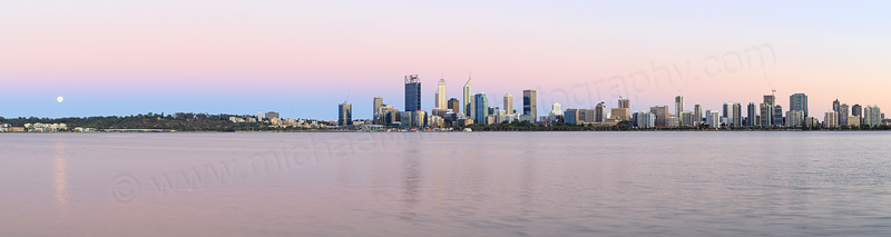 Perth and the Swan River at Sunrise, 14th December 2016