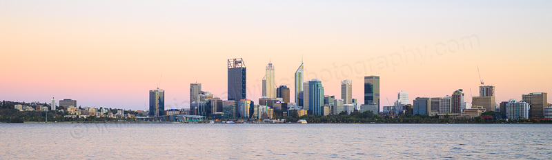 Perth and the Swan River at Sunrise, 20th December 2016