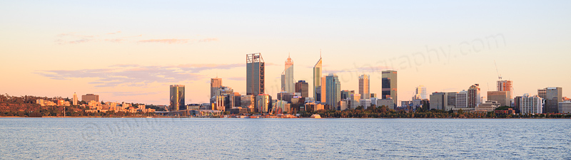Perth and the Swan River at Sunrise, 4th January 2017