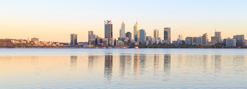 Perth and the Swan River at Sunrise, 24th January 2017
