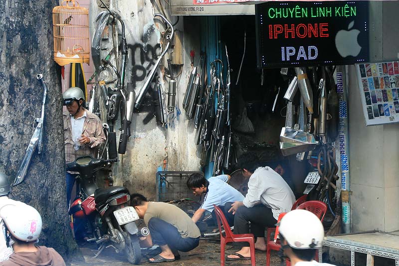 Motorbike repair shop