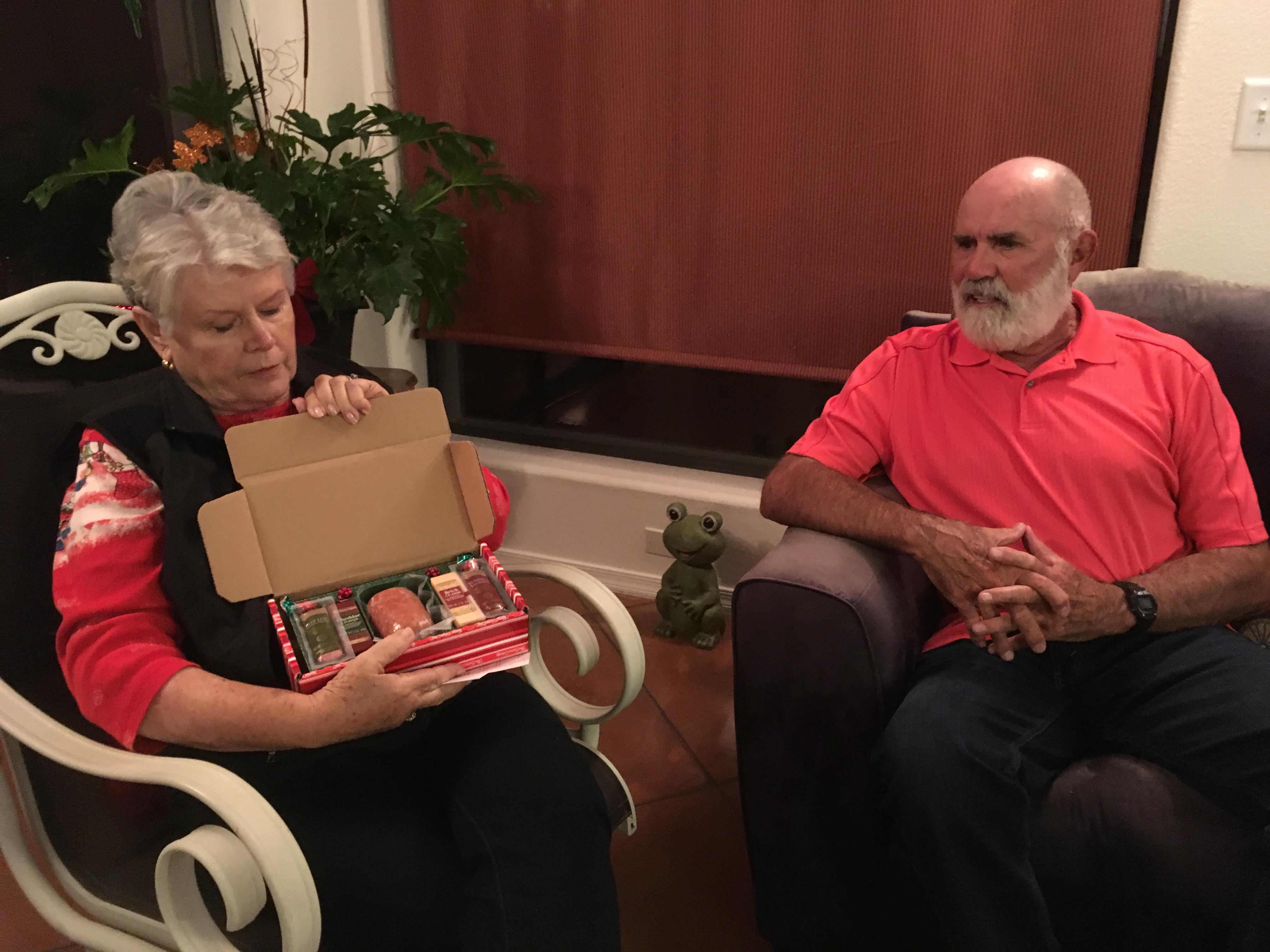 Judy opening presents