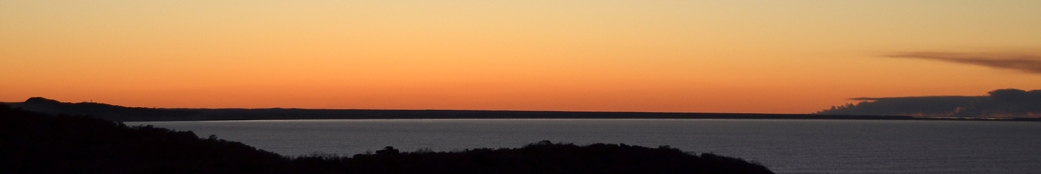 sunset over the bay