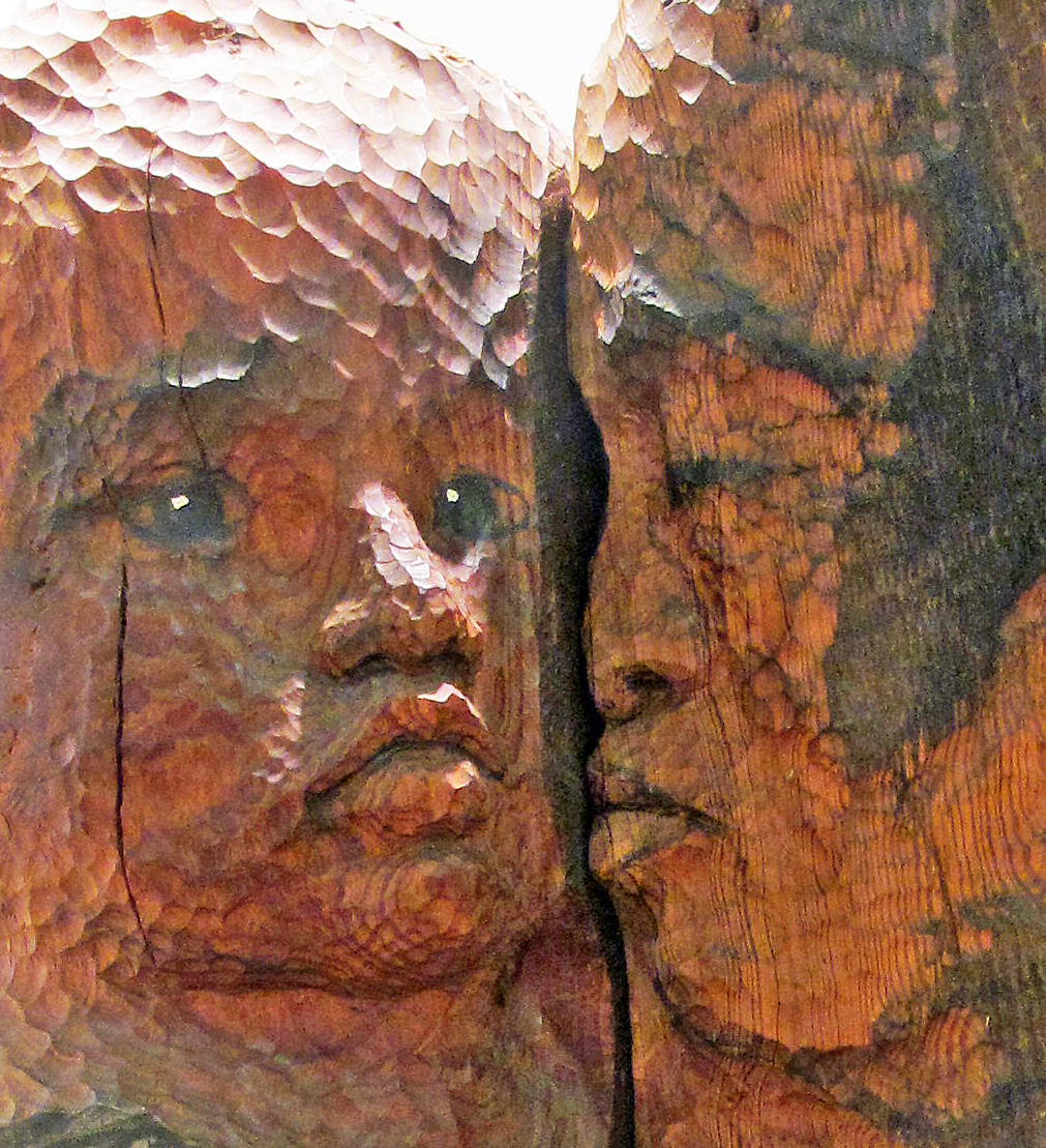 Wood Carving - Mother & Child Detail