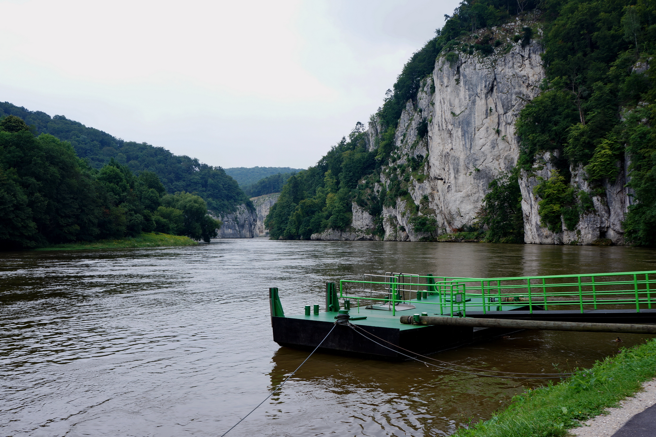 Ferry Weltenburg to Kelheim.