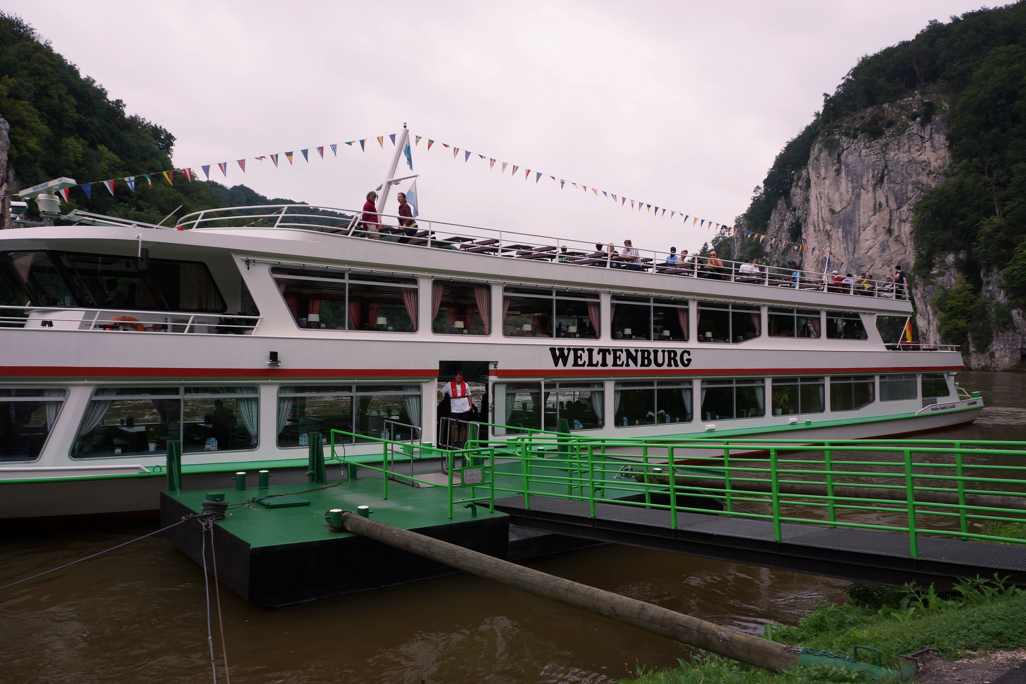 Ferry Weltenburg to Kelheim.