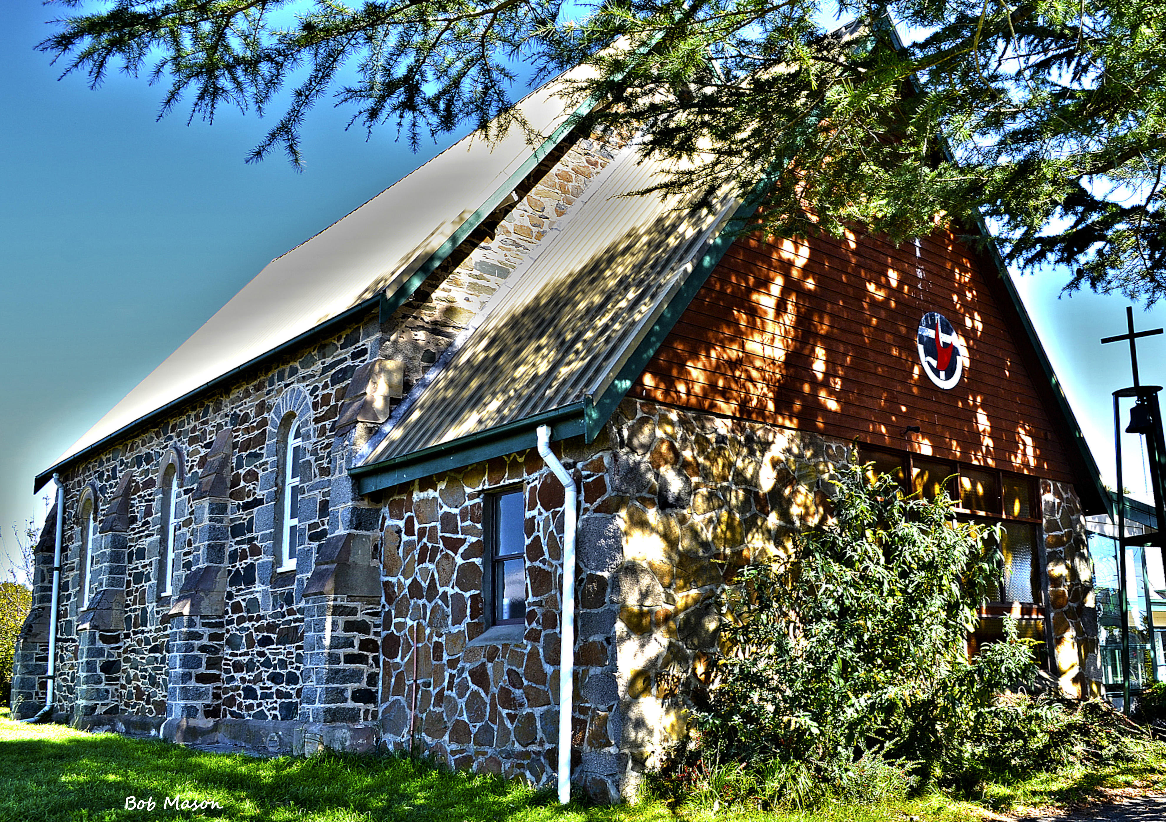 A quaint old stone Uniting Church in Oberon..NSW..