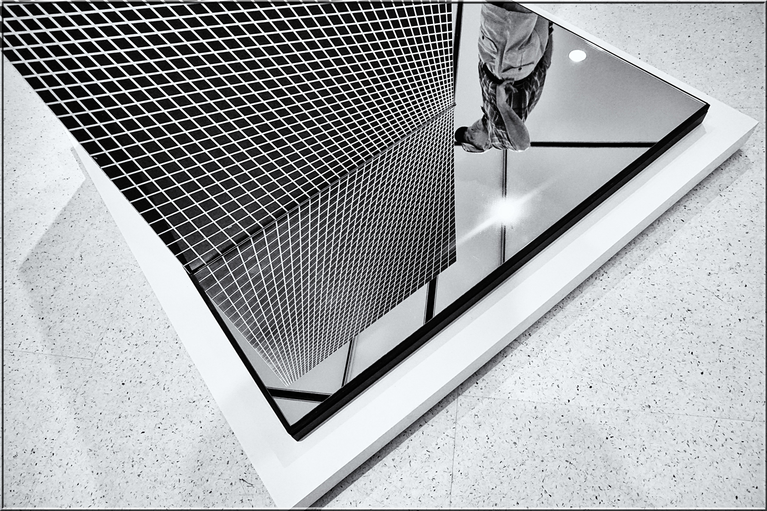 Art Gallery Geometric With Mans Reflection