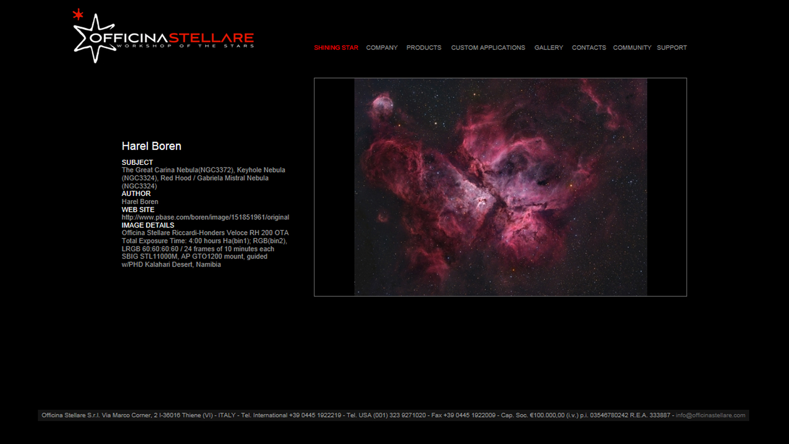 Officina Stellare / Shining Star Recognition