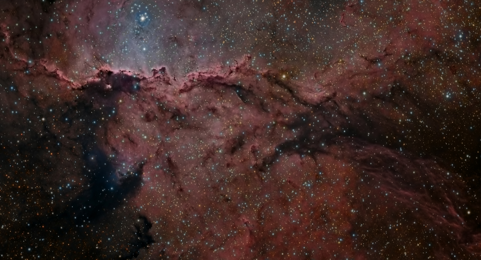 NGC 6188 in Ara - close up view in color