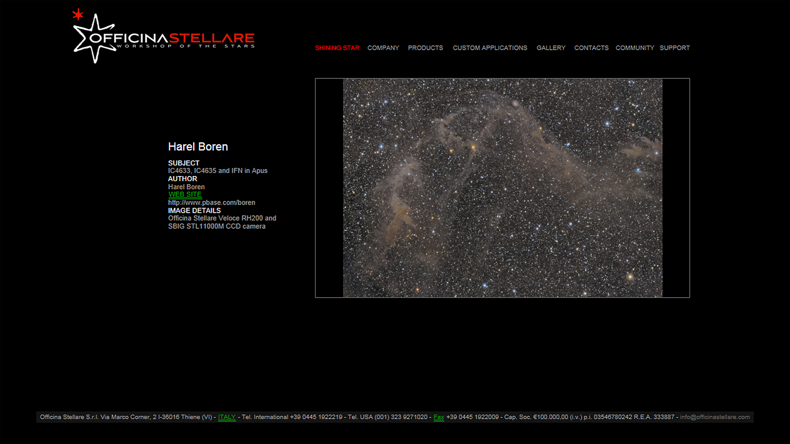 Officina Stellare Shining Star Recognition 