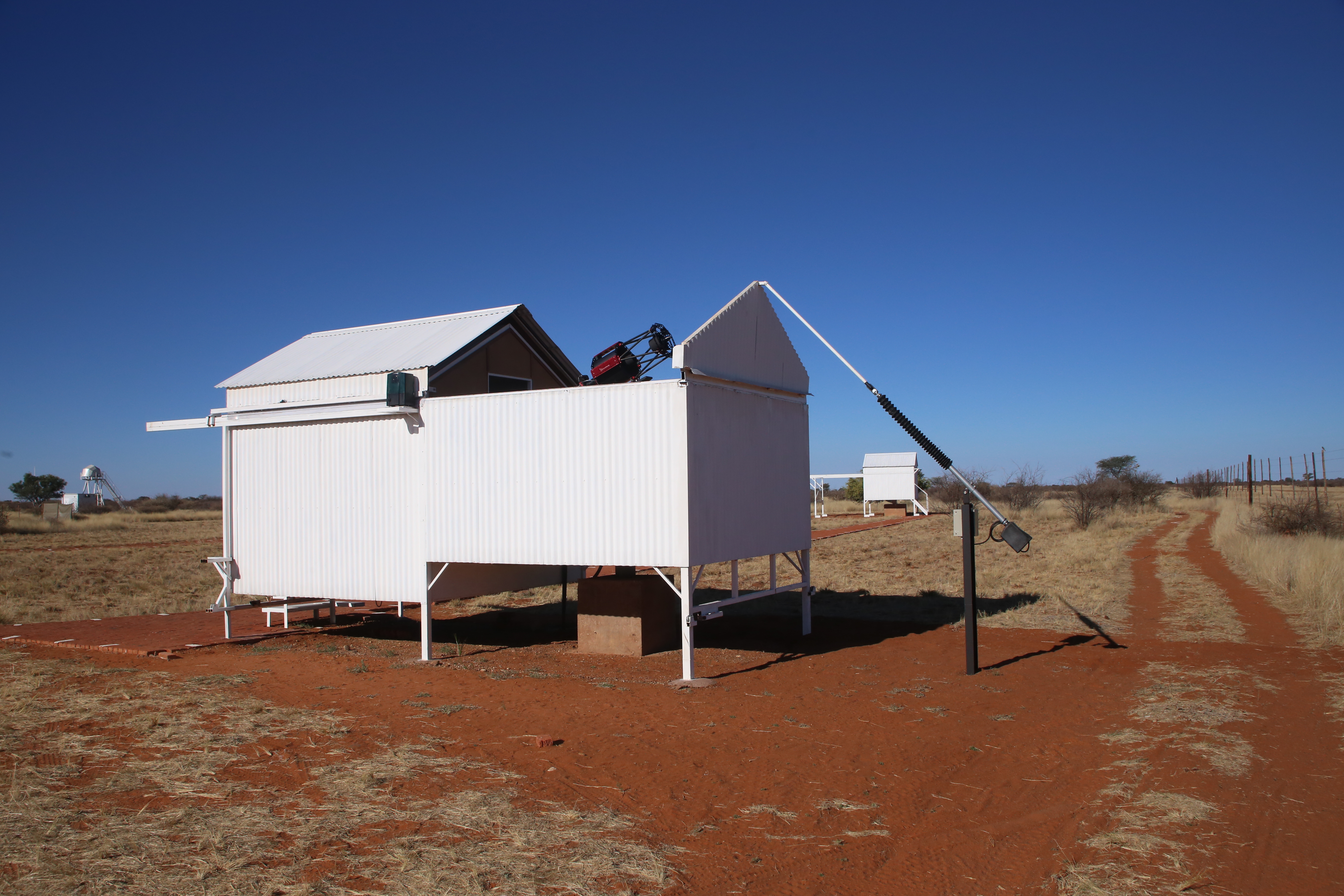 Ready for action - under deep blue Kalahari Skies