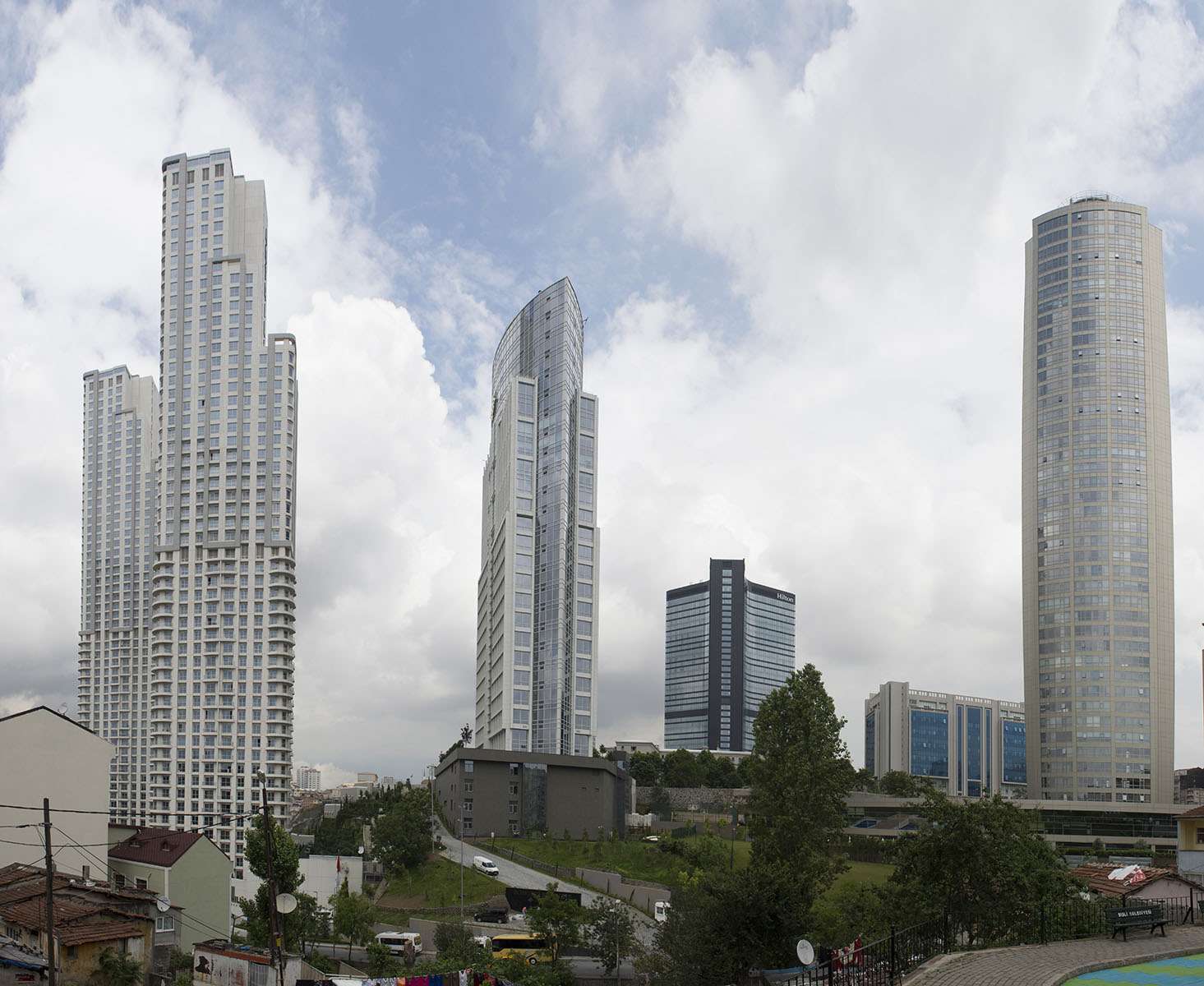 Istanbul Hilton and other high-rises May 2014 9319 panorama.jpg
