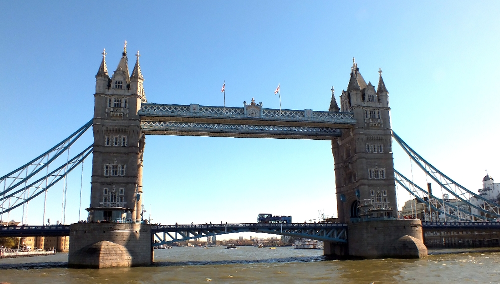 The <a href=http://en.wikipedia.org/wiki/Tower_Bridge >Tower Bridge</a>