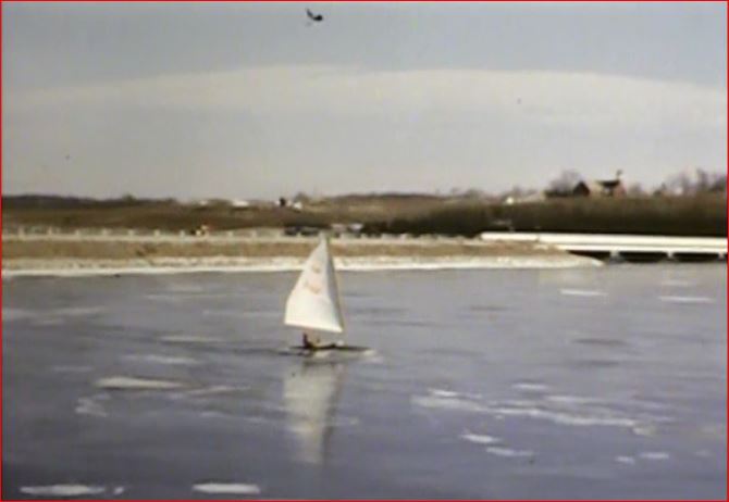 Ice Sailing at Lake Marburg - circa 1970
