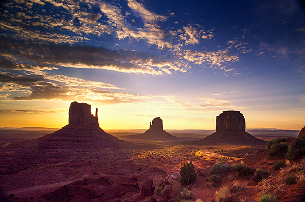 Sunrise: East & West Mittens & Merricks Butte