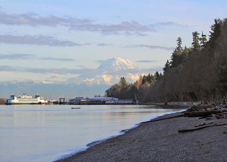 owen beach, mt rainier, vashon ferry