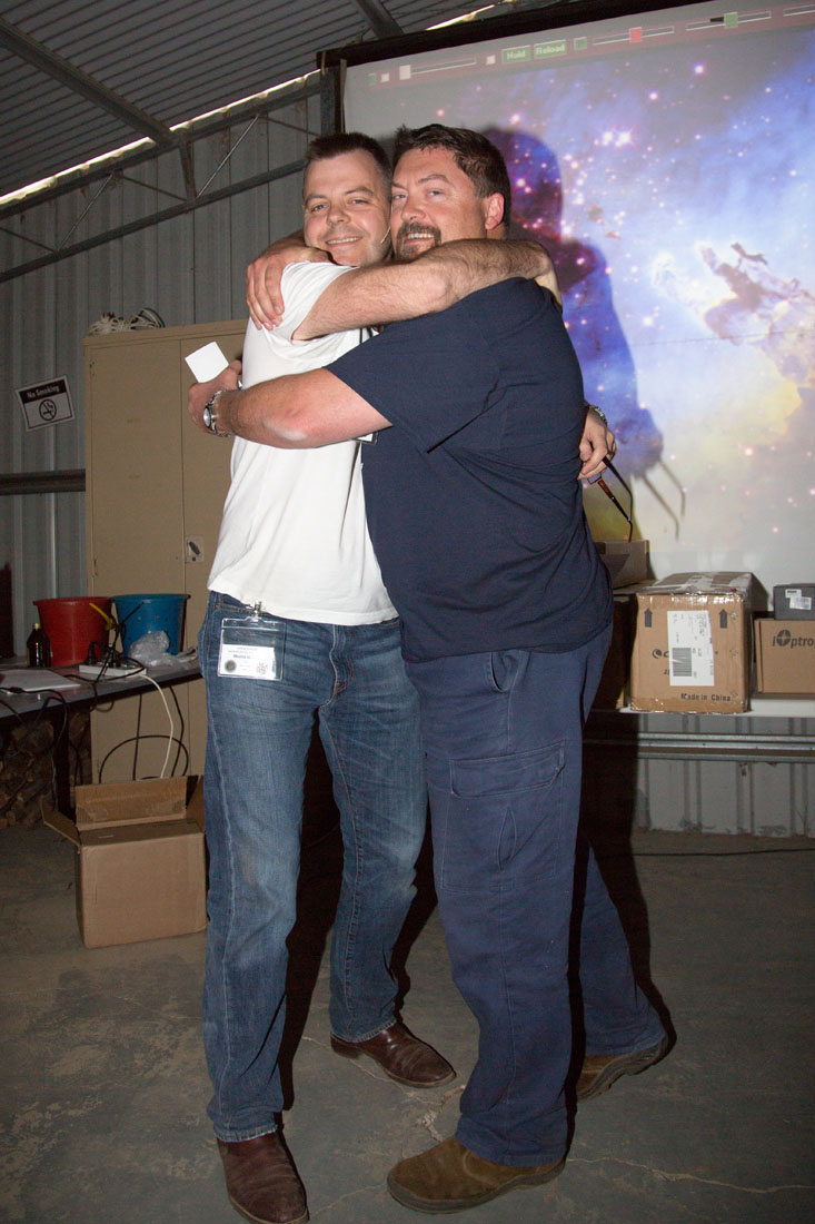 Imagers hugging