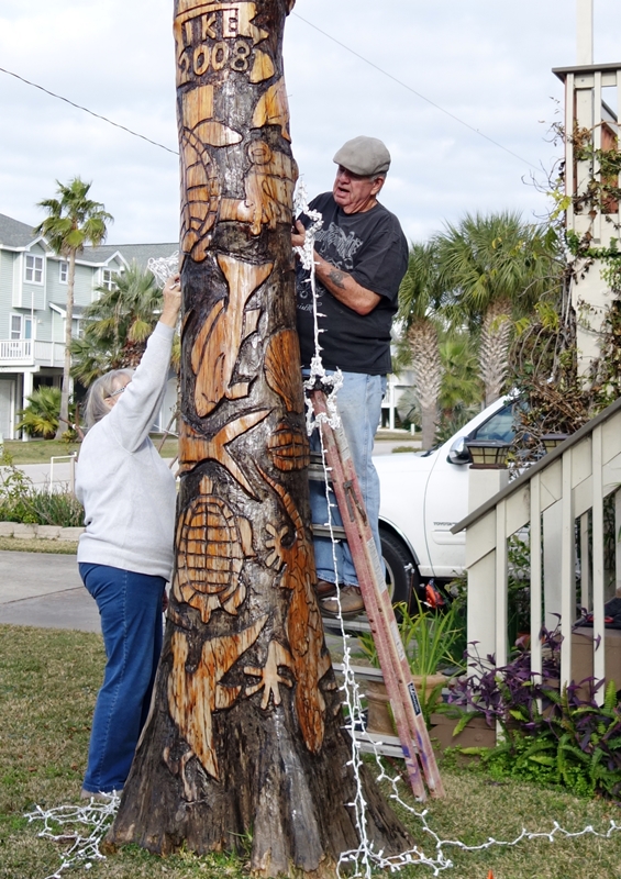 Carved Cypress Tree